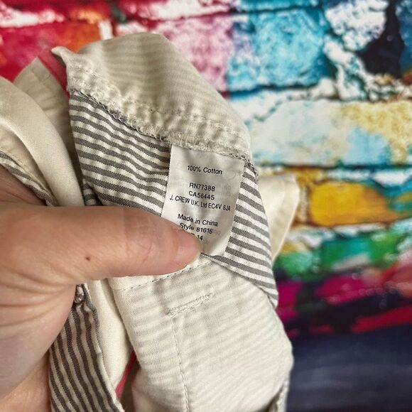 J. Crew Seersucker Striped Shorts Size 2 Style 81616 - Picture 5 of 5
